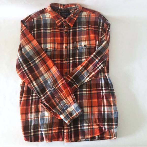 Old Navy Vintage Plaid Flannel Shirt Xl 